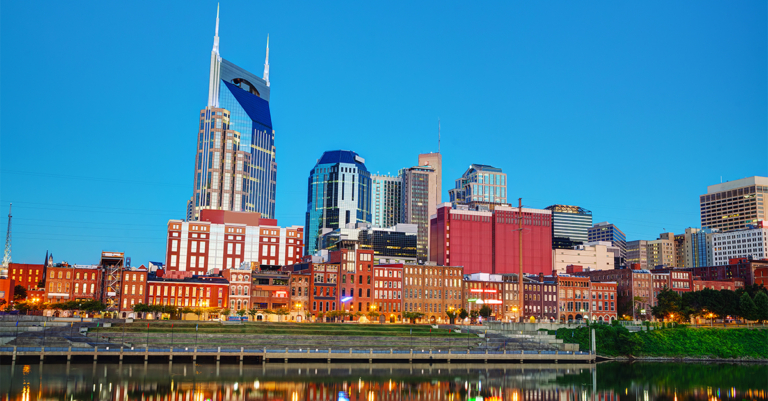 The Nashville city skyline.